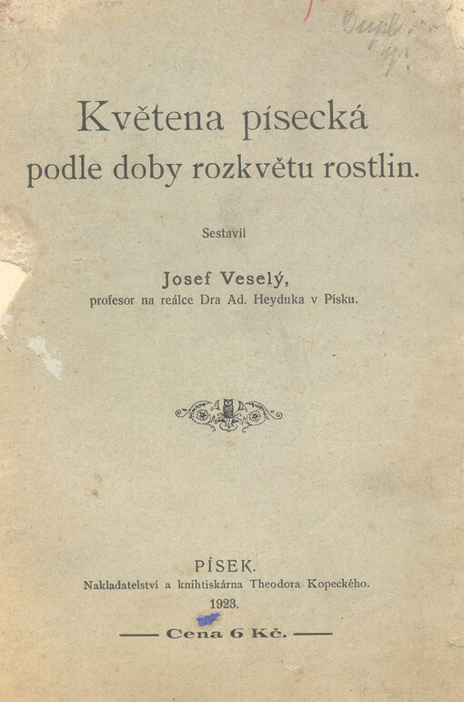 Květena písecká podle doby rozkvětu rostlin