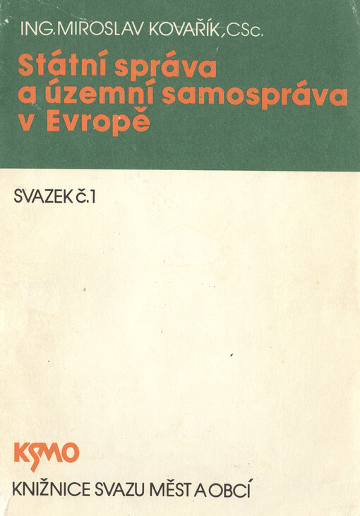 Státní správa a územní samospráva v Evropě