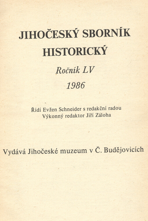 Jihočeský sborník historický