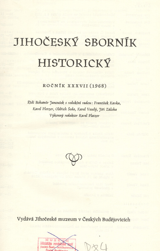 Jihočeský sborník historický