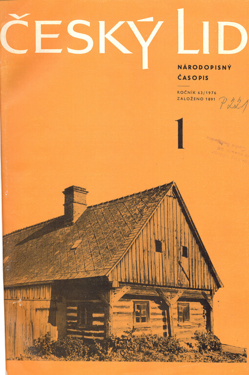 Český lid : sborník věnovaný studiu lidu českého v Čechách, na Moravě, ve Slezsku a na Slovensku