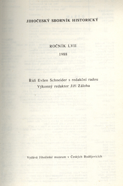 Jihočeský sborník historický