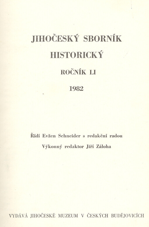 Jihočeský sborník historický