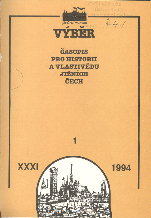 Výběr : časopis pro historii a vlastivědu jižních Čech