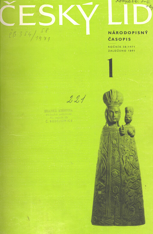 Český lid : sborník věnovaný studiu lidu českého v Čechách, na Moravě, ve Slezsku a na Slovensku