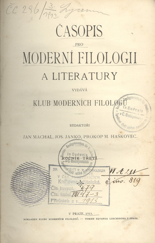 Časopis pro moderní filologii
