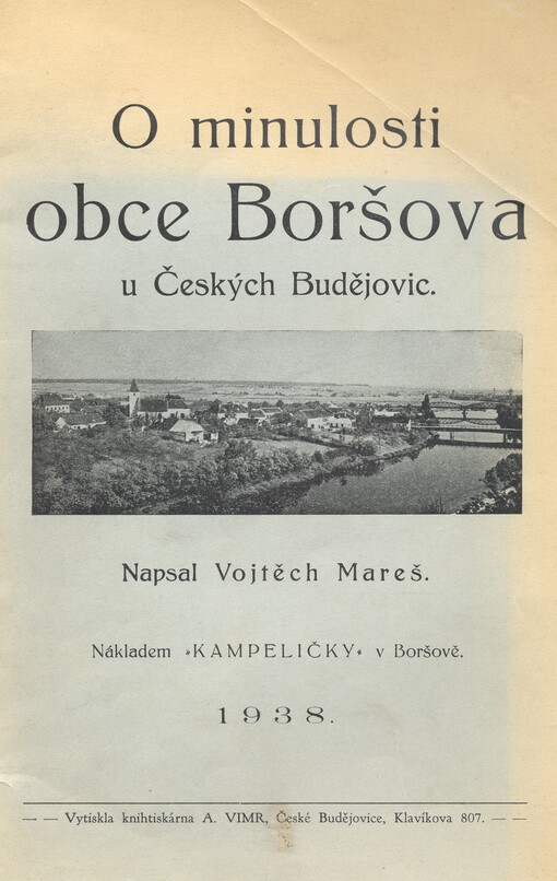 O minulosti obce Boršova u Českých Budějovic