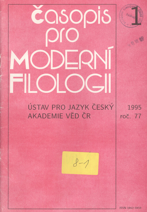 Časopis pro moderní filologii