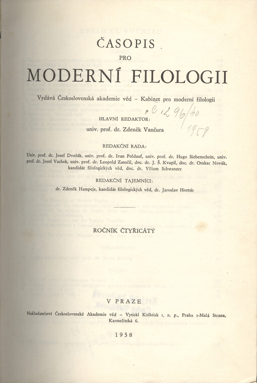 Časopis pro moderní filologii