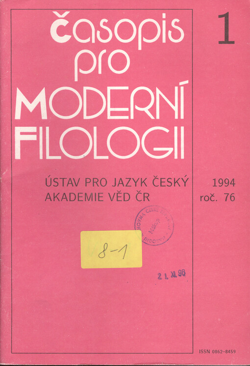 Časopis pro moderní filologii