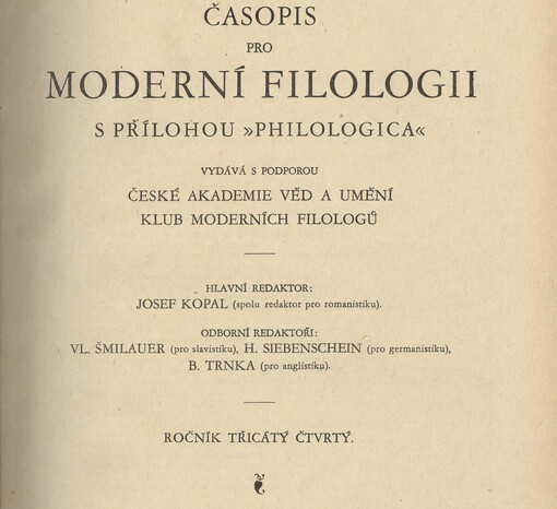 Časopis pro moderní filologii