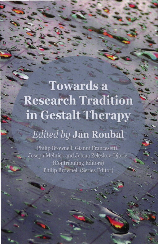 Towards a research tradition in Gestalt therapy