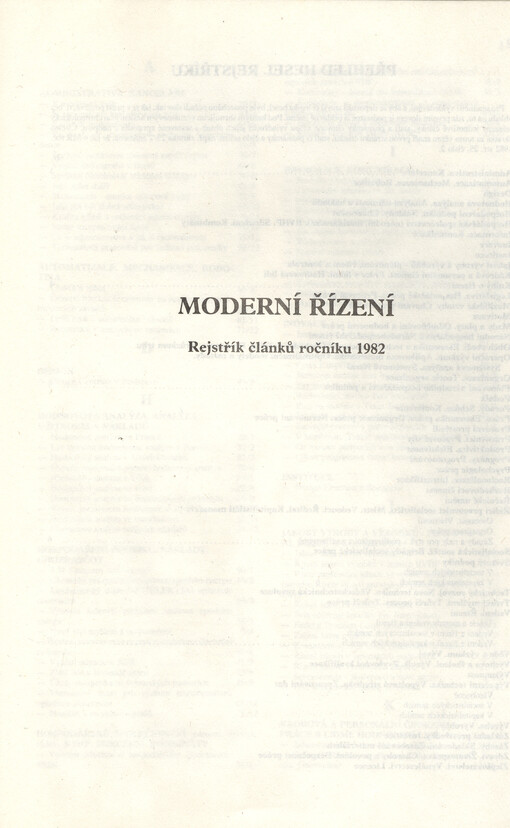 Moderní řízení : měsíčník pro vrcholový a střední management, lektory, personalisty i podnikatele