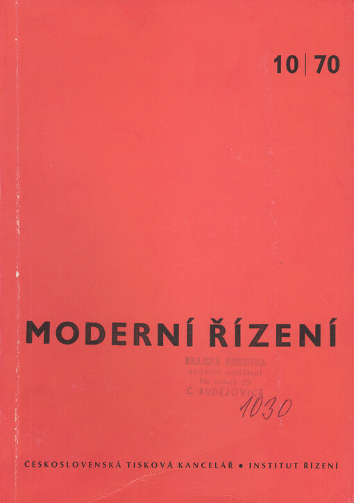 Moderní řízení : měsíčník pro vrcholový a střední management, lektory, personalisty i podnikatele