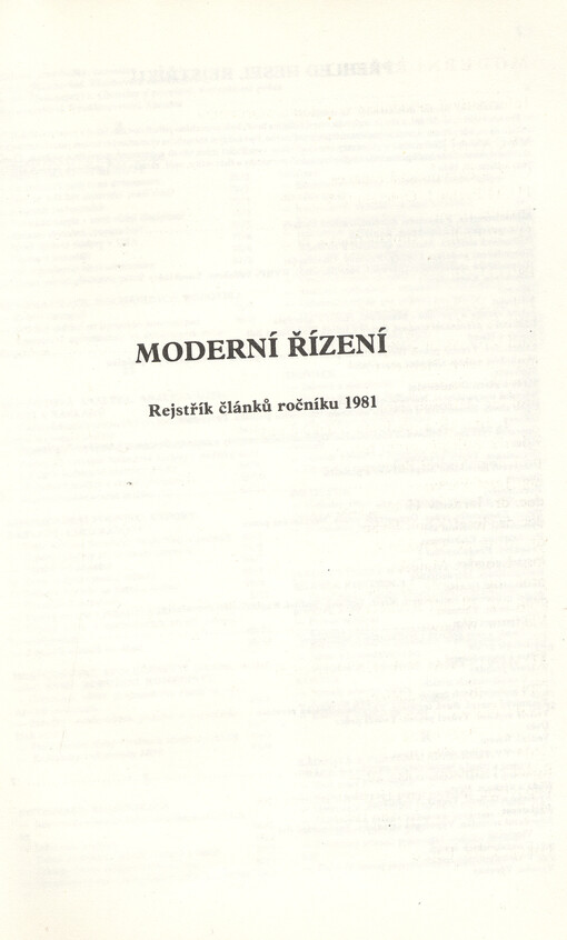 Moderní řízení : měsíčník pro vrcholový a střední management, lektory, personalisty i podnikatele