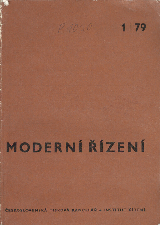 Moderní řízení : měsíčník pro vrcholový a střední management, lektory, personalisty i podnikatele