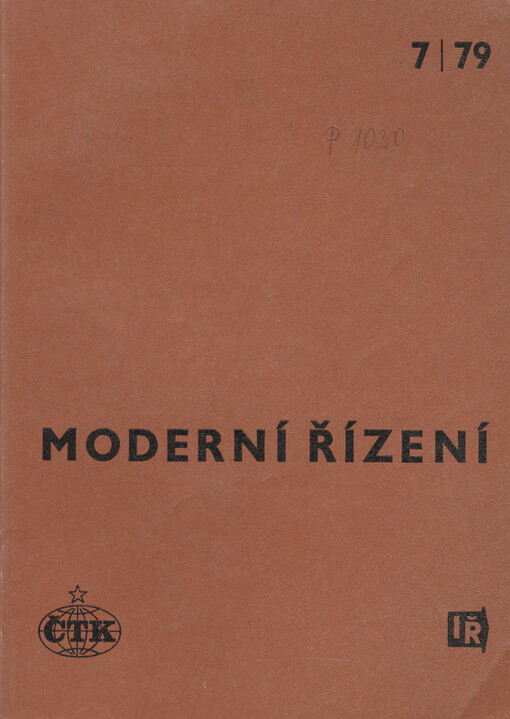 Moderní řízení : měsíčník pro vrcholový a střední management, lektory, personalisty i podnikatele