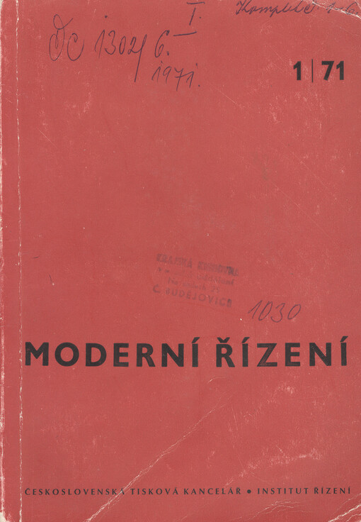 Moderní řízení : měsíčník pro vrcholový a střední management, lektory, personalisty i podnikatele