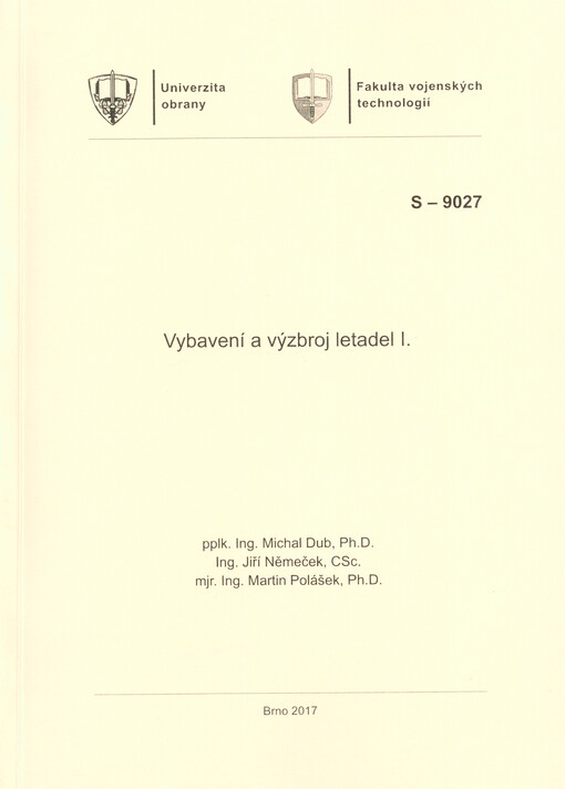 Vybavení a výzbroj letadel I.