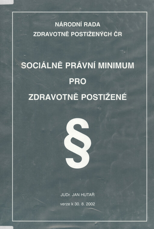 Sociálně právní minimum pro zdravotně postižené