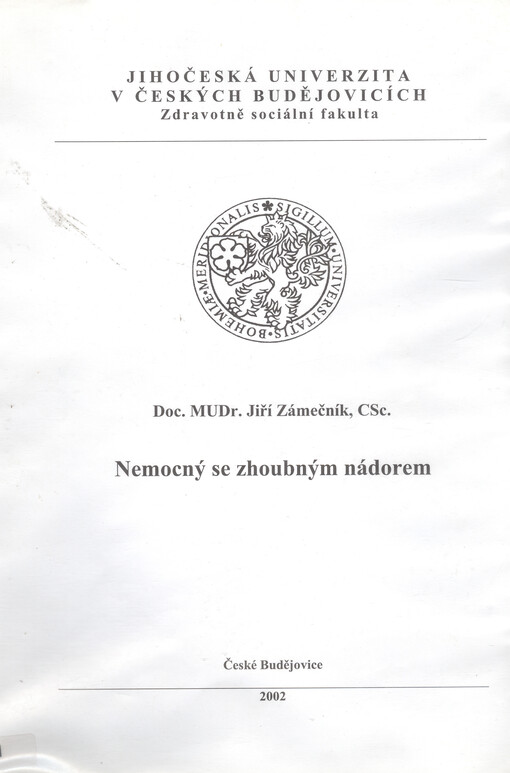 Nemocný se zhoubným nádorem