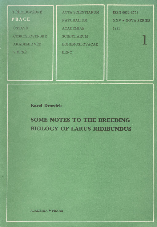 Some Notes to the Breeding Biology of Larus Ridibundus