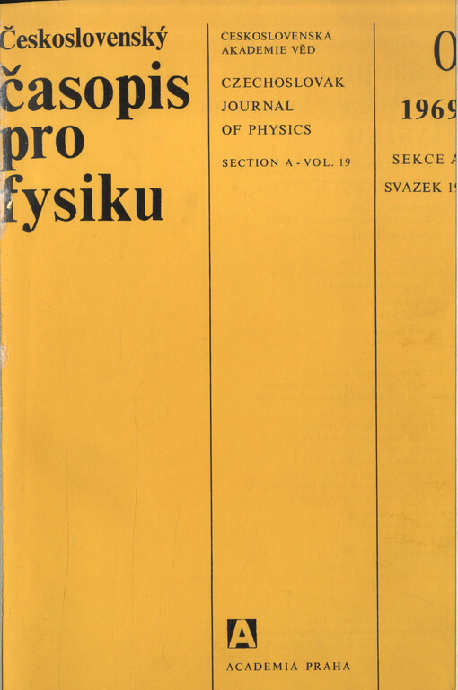 Československý časopis pro fyziku = Czechoslovak Journal of Physics