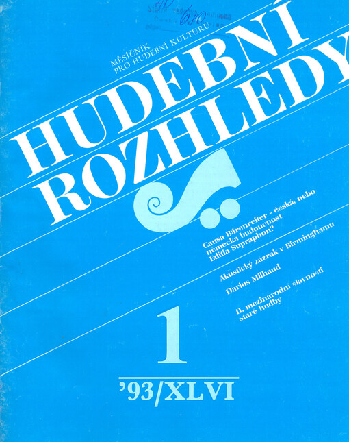 Hudební rozhledy :časopis pro hudební kulturu