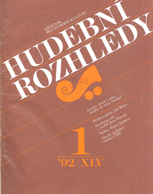 Hudební rozhledy :časopis pro hudební kulturu