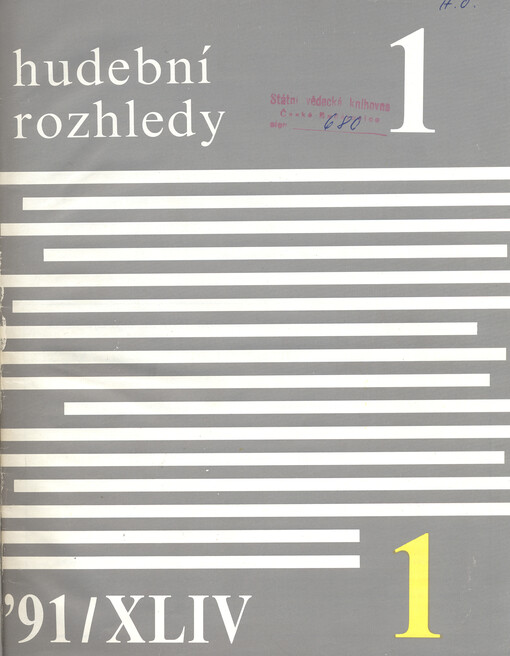 Hudební rozhledy :časopis pro hudební kulturu