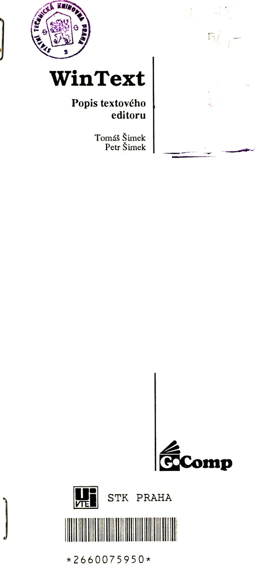WinText : Popis textového editoru