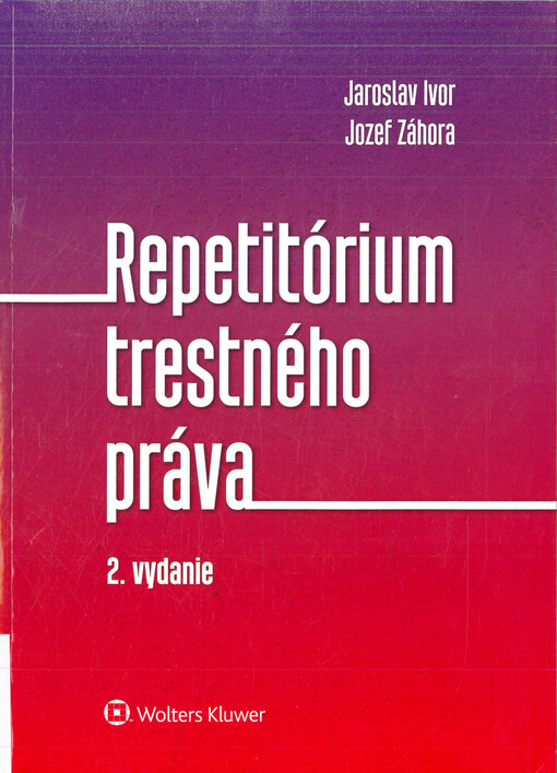 Repetitórium trestného práva