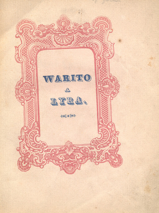 Warito a lyra :Básně a písně Karla Winařického