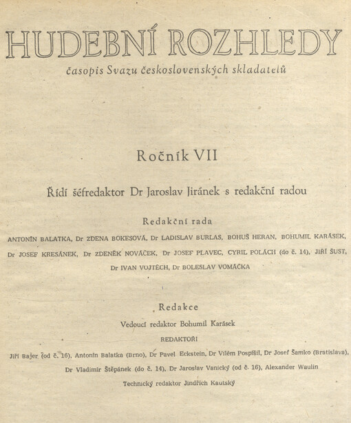 Hudební rozhledy :časopis pro hudební kulturu