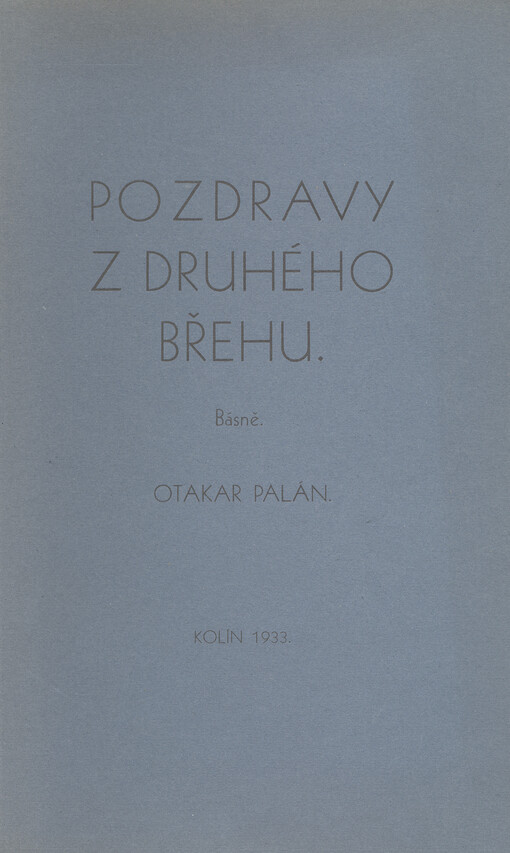 Pozdravy z druhého břehu: básně