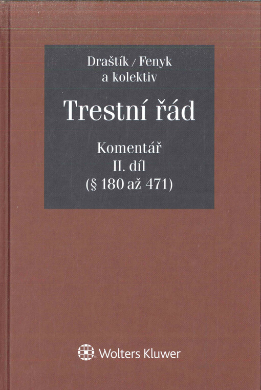 Trestní řád : komentář