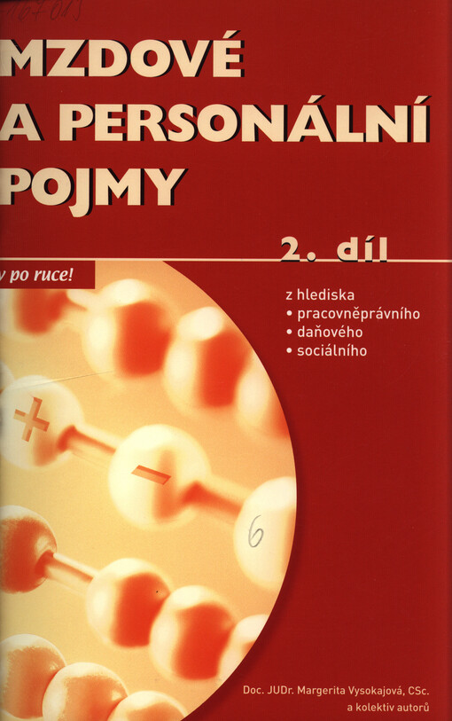 Mzdové a personální pojmy :[z hlediska pracovněprávního, daňového, sociálního