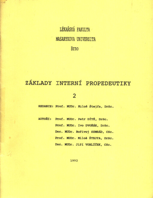 Základy interní propedeutiky 2