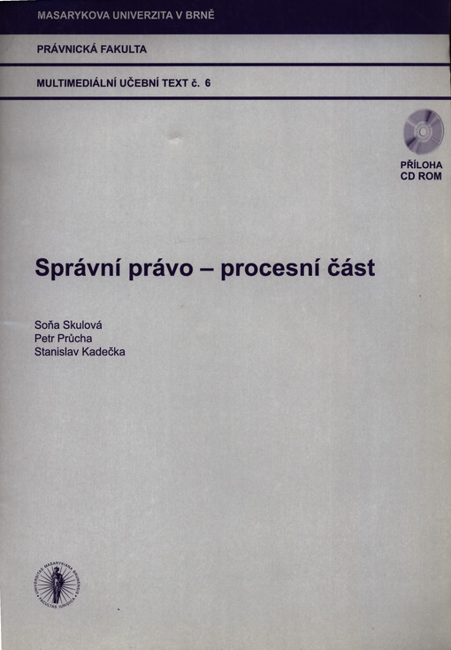 Správní právo - procesní část: multimediální učební text