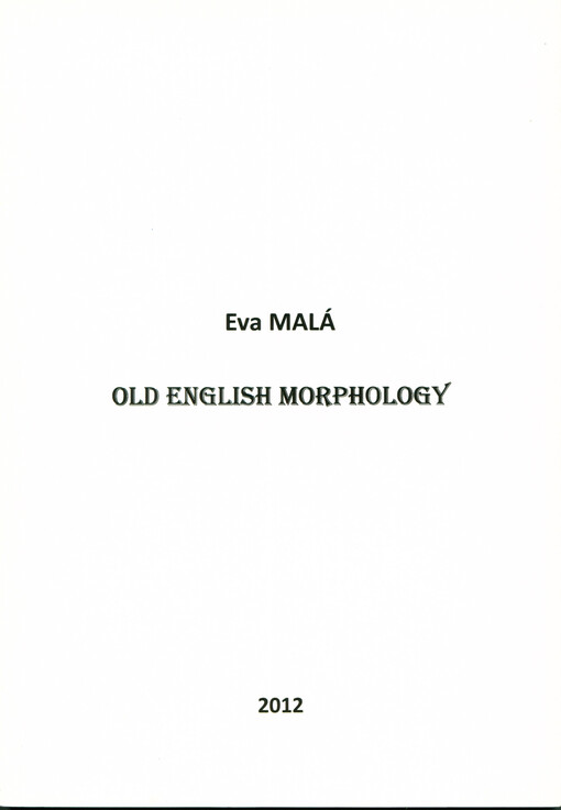 Old English morphology