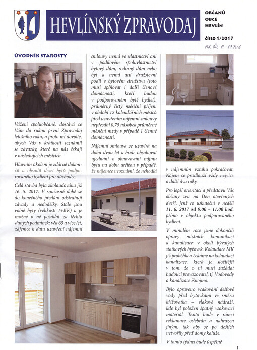 Hevlínský zpravodaj : nezávislý občasník hevlínských občanů