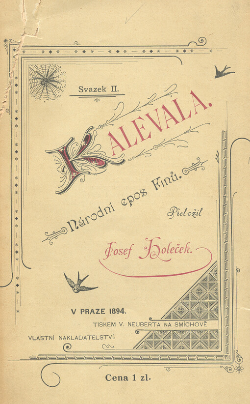 Kalevala :národní epos Finů.Svazek II.