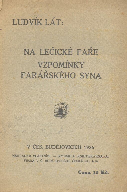 Na lečické faře : vzpomínky farářského syna