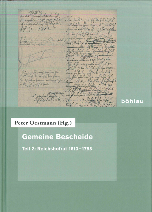 Gemeine Bescheide. Teil 2, Reichshofrat 1613-1798
