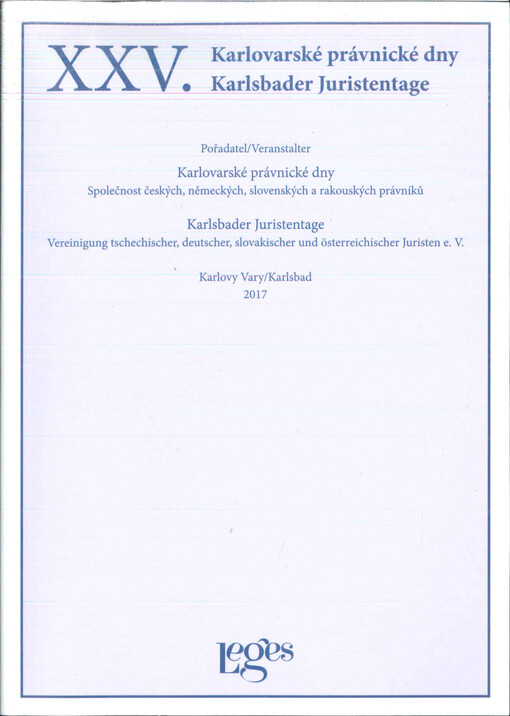 XXV. Karlovarské právnické dny