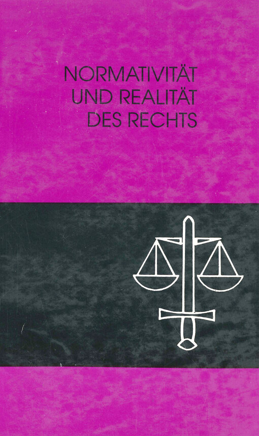 Normativität und Realität des Rechts :intensiver Lehrgang im Rahmen von TEMPUS in Brno vom 15.-22. März 1992