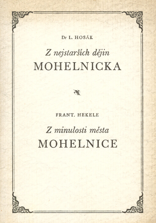 Z nejstarších dějin Mohelnicka