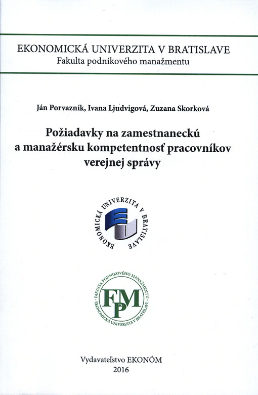 Požiadavky na zamestnaneckú a manažérsku kompetentnosť pracovníkov verejnej správy