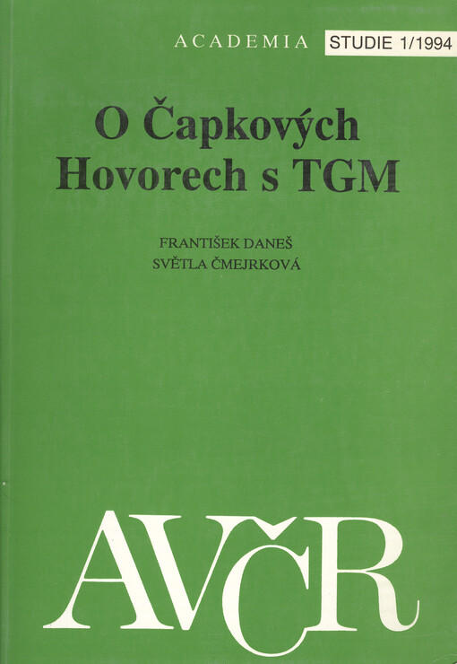 O Čapkových Hovorech s T.G. Masarykem