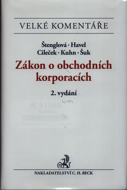 Zákon o obchodních korporacích. Komentář